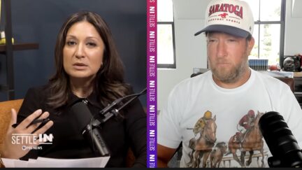 Amna Nawaz and dave portnoy on a split screen