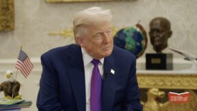 trump in the oval office on usha vance story time with the second lady podcast
