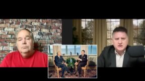 John Hinckley, Mark Joseph and inset: Mikhail Gorbachev and Ronald Reagan