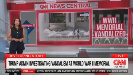 cnn report on vandalized ww2 memorial