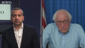 Mehdi Hasan and Bernie Sanders