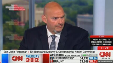 John Fetterman being interviewed on CNN's The Situation Room