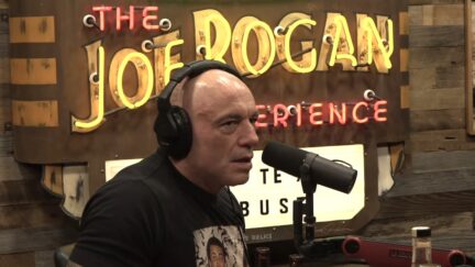 Joe Rogan hosting The Joe Rogan Experience
