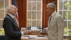 Larry David and Barack Obama in HBO's Life, Larry and the Pursuit of Unhappiness