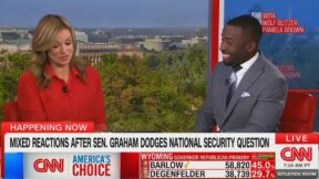 Pamela Brown interviewing Shermichael Singleton on CNN