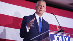 David Jolly in front of American flag