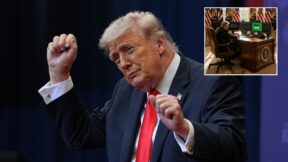 Donald Trump celebrates the stock market booming on his watch in a Truth Social post.