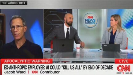 Jacob Ward being interviewed by Boris Sanchez and Brianna Keilar