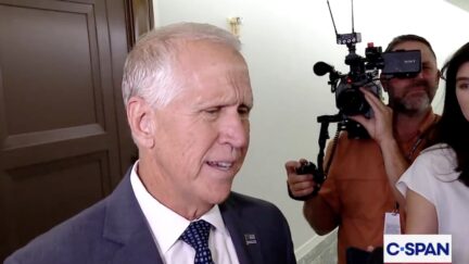 Thom Tillis speaking to reporters