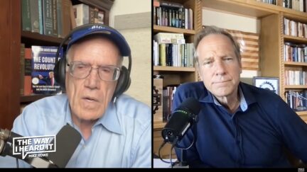 vdh and mike rowe on a split screen