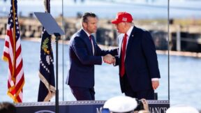 Pete Hegseth and Donald Trump