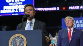 Vivek Ramaswamy and Donald Trump