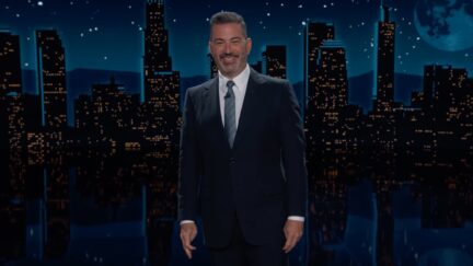 jimmy kimmel in dark suit during monoglogue