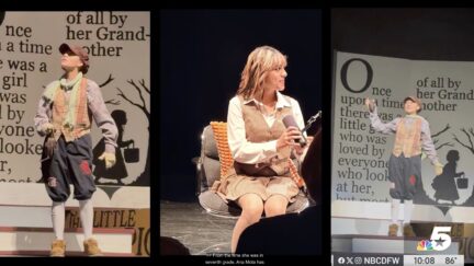a composite of a female high school student in texas in various school theater productions including male roles