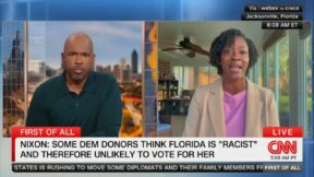Democratic socialist candidate for Senate Angie Nixon said there told CNN there is a 