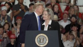 trump kisses hyde smith at rally